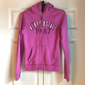 Purple/Pink Aeropostale ZIP Up Hoodie Sz Medium